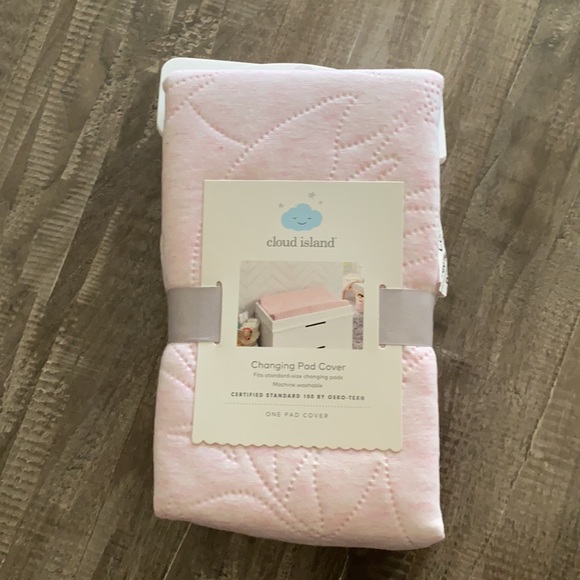 cloud island Other Cloud Island Changing Pad Cover Soft Pink Leaves
